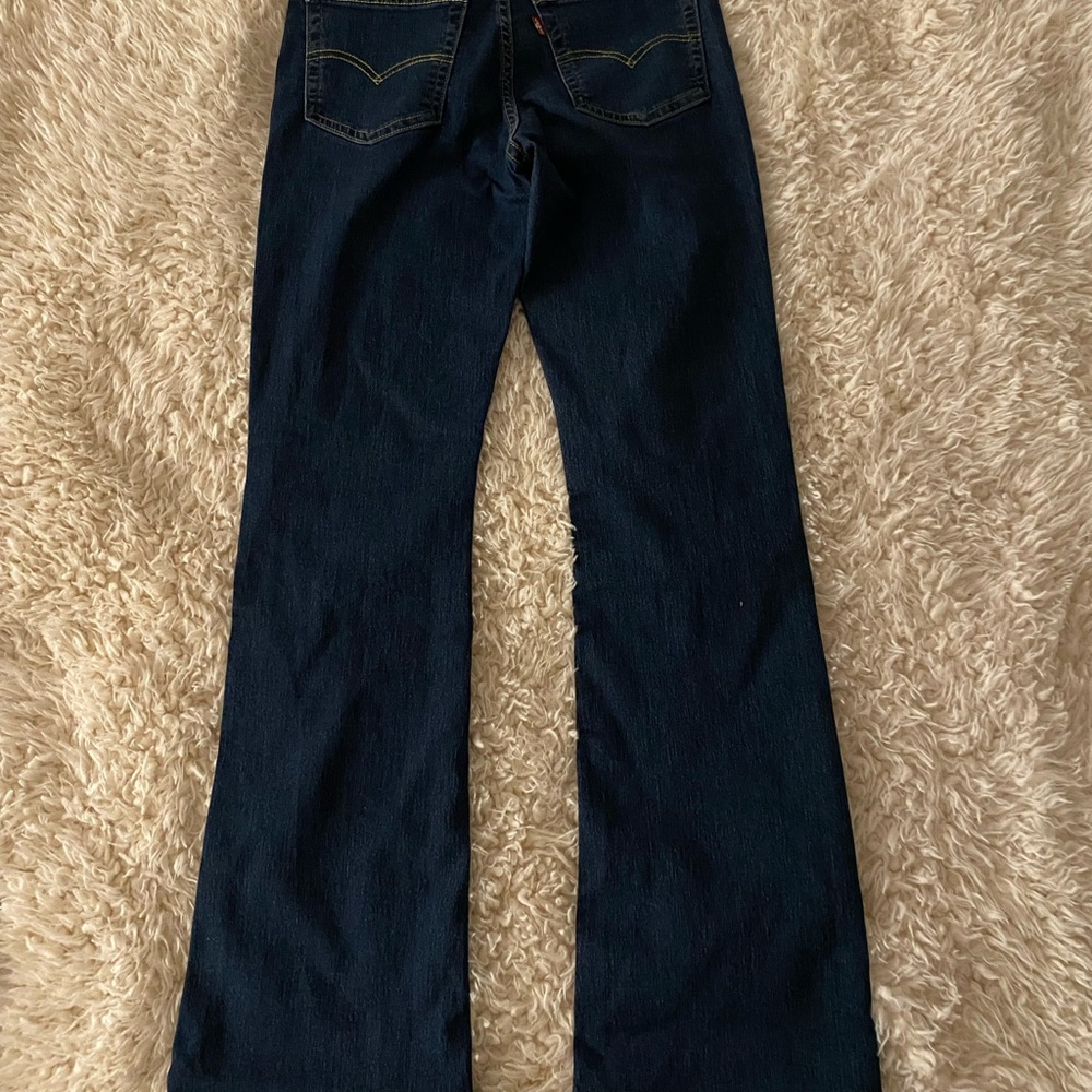 Levi's Dark Blue 725 High-Rise Bootcut Jeans - Picture 2 of 5